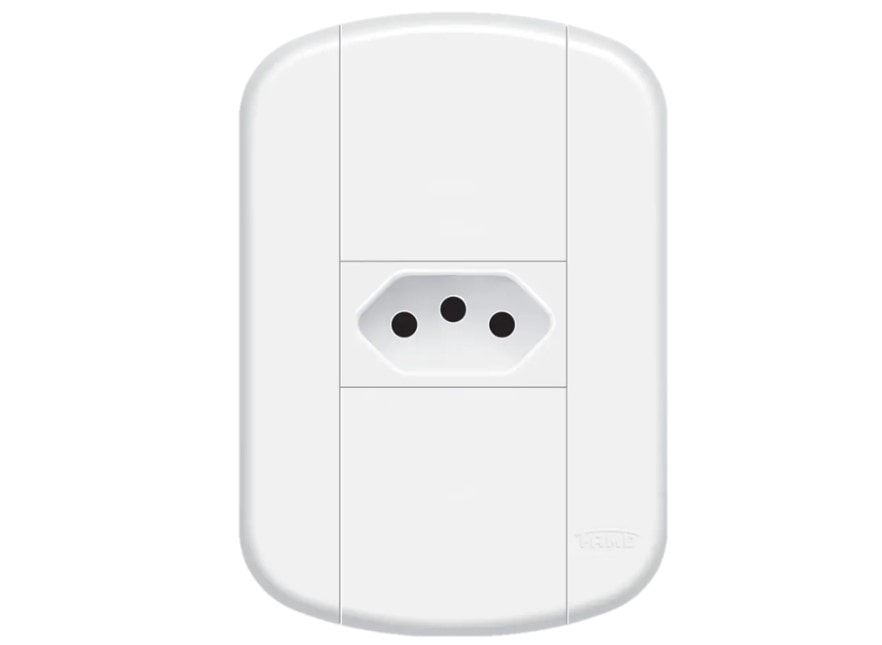 Adaptador para Tomada 2P+T 10A 08321610 Cinza Fame