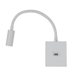 Arandela Aine USB Branca Led 3W 3000K