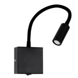 Arandela Evy Preta Articulável Cabeceira LED 3W 3000K
