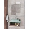 Bancada de Banheiro com Cuba e Espelho Wood Amadeirado Cris Metal