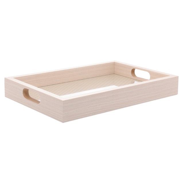 Bandeja MDF Com Fundo Treliça 30x4x20cm Natural Lyor Bandeja MDF Com Fundo Treliça 30x4x20cm Natural Lyor