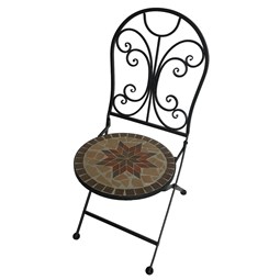 Cadeira Mosaico Cerâmica Casa OK