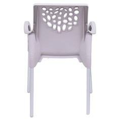 Cadeira Plastica Deluxe 81x43cm Bege Forte Plástico