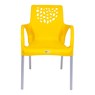 Cadeira Plástico Deluxe 81x43cm Amarelo Forte Plástico