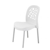 Cadeira Plástico Deluxe 86x43cm Branco Forte Plástico