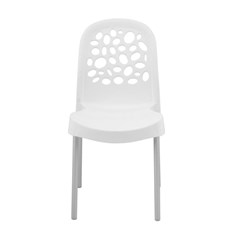 Cadeira Plástico Deluxe 86x43cm Branco Forte Plástico