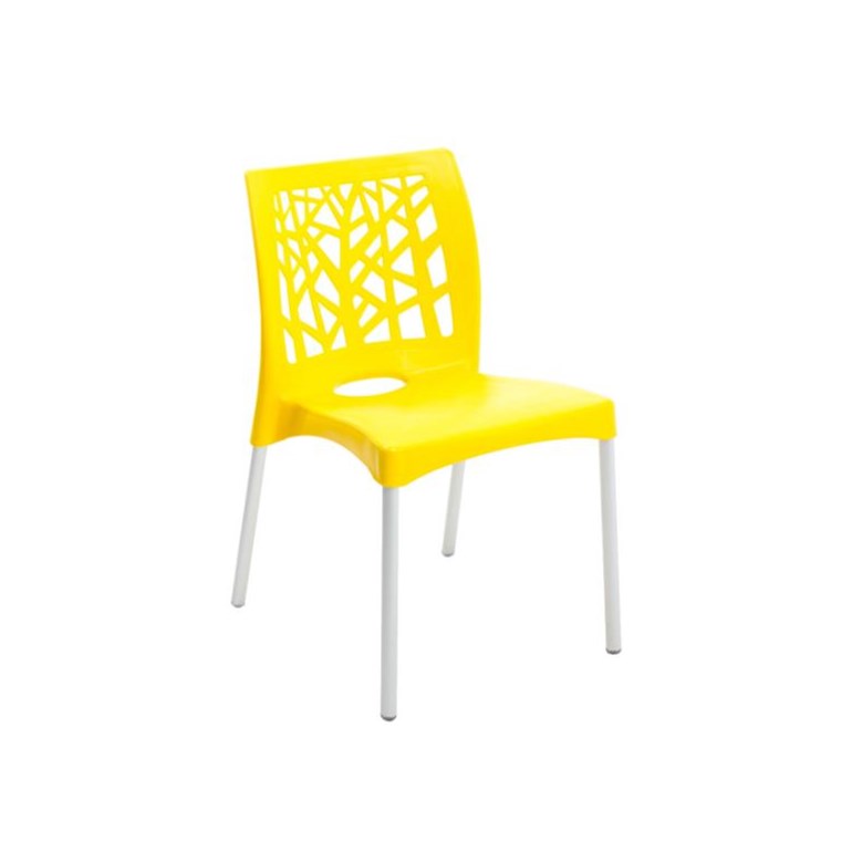 Cadeira Plástico Nature 77x44cm Amarelo Forte Plástico