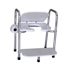 Cadeira Sanitária Alumínio Poliéster 56x72x40cm Sicmol