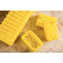 Caixa de Embutir 4x2 Retangular  Amarela Tramontina