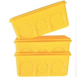 Caixa de Embutir 4x2 Retangular  Amarela Tramontina