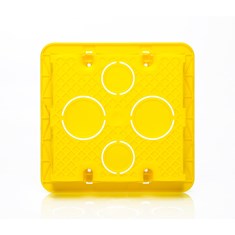 Caixa de Embutir PVC 4x4 Retangular Amarelo Pial 
