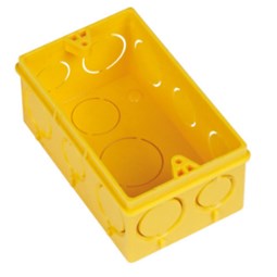 Caixa de Luz Plástica Retangular 4x2 Amarelo Amanco Wavin