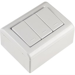 Caixa de Sobrepor com 3 Interruptores Simples 10 A 250 V Branca LizFlex Tramontina