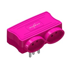 Carregador Multi 2 Entradas USB + 2 Tomadas Pink Pial