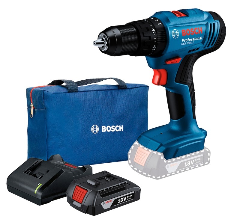 Combo Furadeira/Parafusadeira GSB 183 LI + Bolsa Bosch