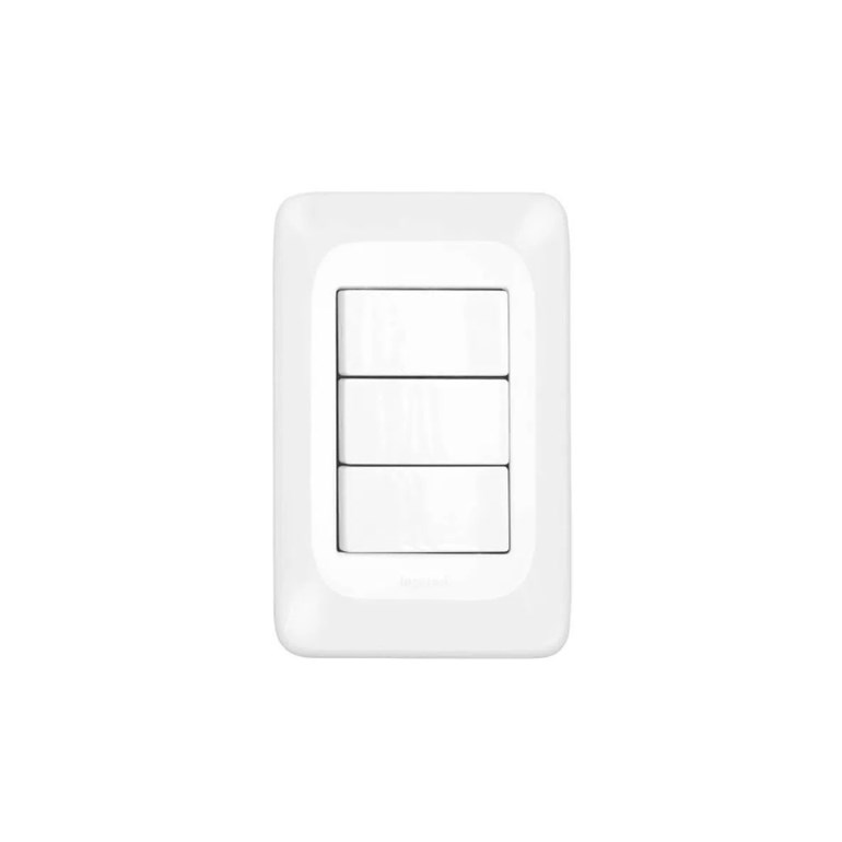 Conjunto 3 Interruptores Simples 4x2 - Pop LGX111 Pial