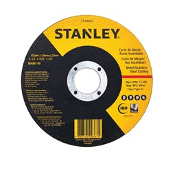 Disco Corte Inox  4 1/2 X 1,0mm X 7/8 Stanley