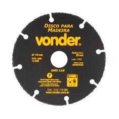 Disco de Corte para Madeira 110mm DMV110 Vonder