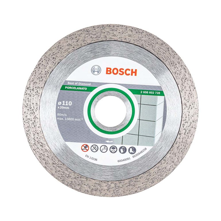 Disco diamantado liso para Porcelanato 110x20mm 01 peça Bosch