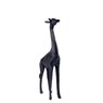 Escultura Girafa em Poliresina Preto 5cm x 30cm x 12cm Mart