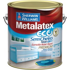 Esmalte Sintético Alto Brilho Metalatex Premium para Madeiras e Metais 3,6 Litros Branco Sherwin Williams