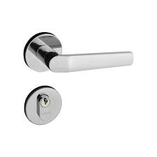 Fechadura Zamac Quadra Externa 701-80E Roseta Cromado Pado