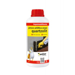 Impermeabilizante Pintura Asfáltica Acqua 1 Litros Quartzolit