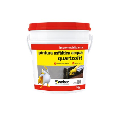 Impermeabilizante Pintura Asfáltica Acqua 18 Litros Quartzolit