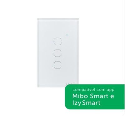 Interruptor Smart WI-FI Touch 3 Teclas EWS 1003 Preto Intelbras