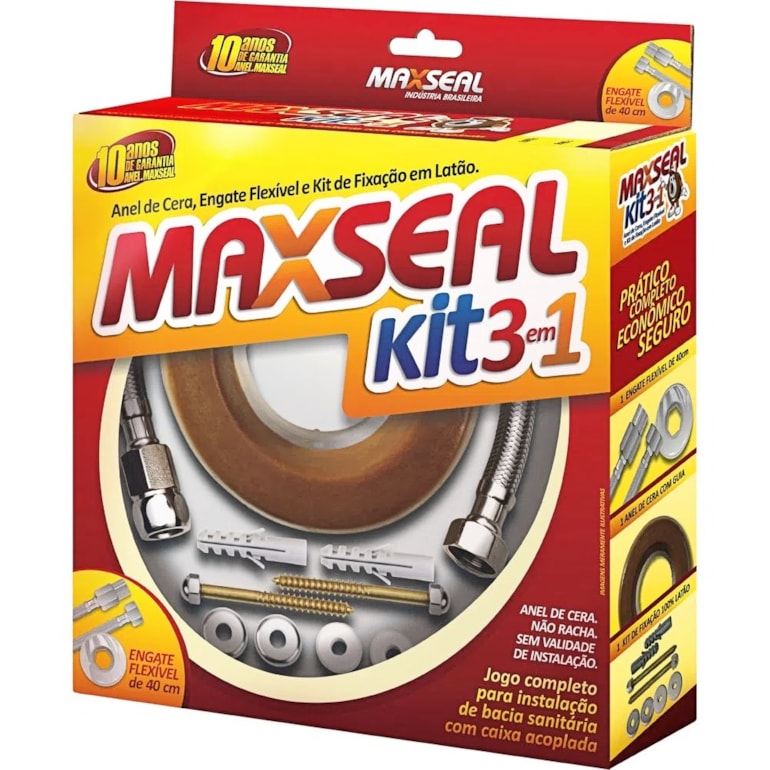 Kit 3x1 para Assentamento de Bacia com Caixa Acoplada Maxseal Proline