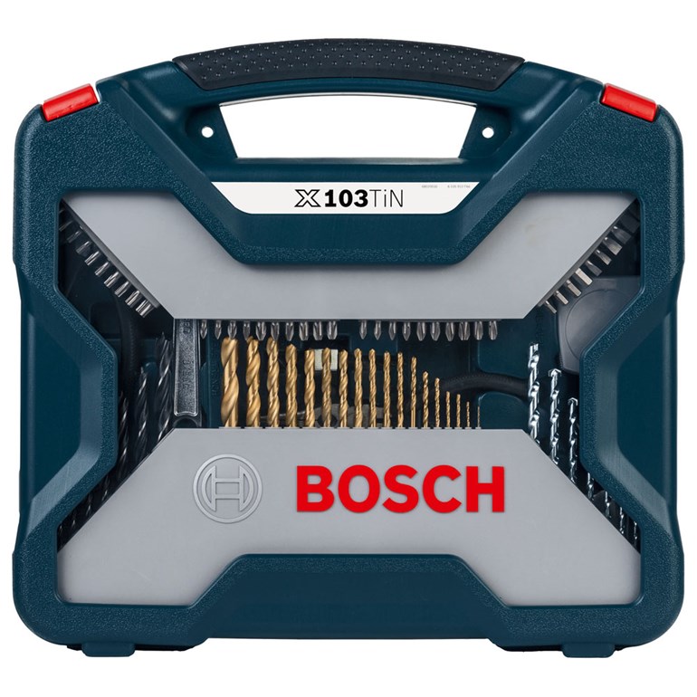 Kit de Pontas e Brocas em Titânio X-Line 103 peças Bosch