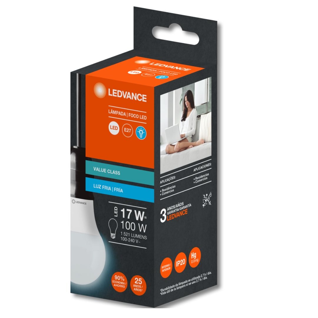 Lâmpada Led CLA75 12W 6500K 1018LM Bivolt E27 G9 Ledvance