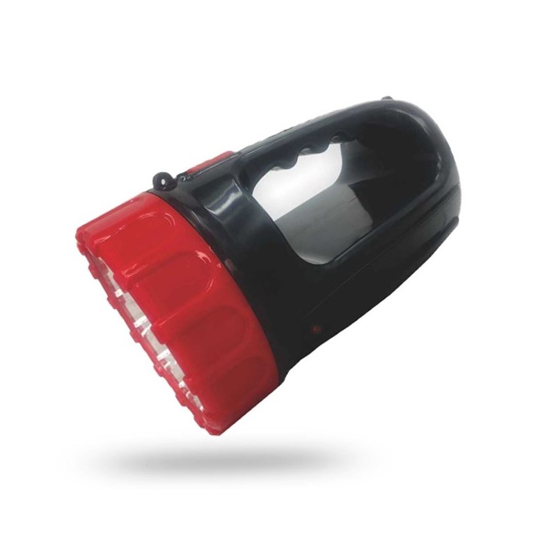Lanterna ABS 19 Led Bivolt Recarregável Preto e Vermelho Distac