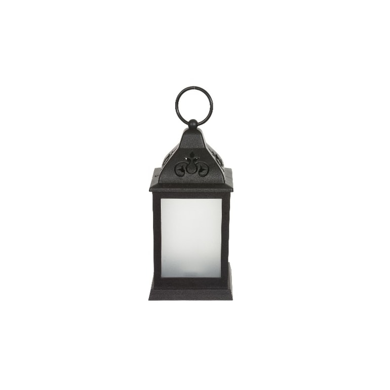 Lanterna Interna com Led Preto 22,5X10,5X10,5cm