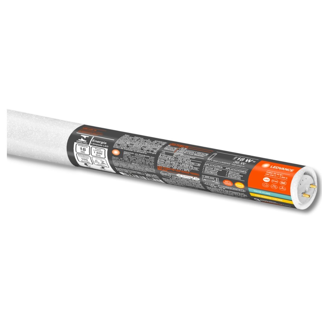 Led Tubo T8 18W 6500K Luz Branca 1850LM Bivolt G13 Ledvance