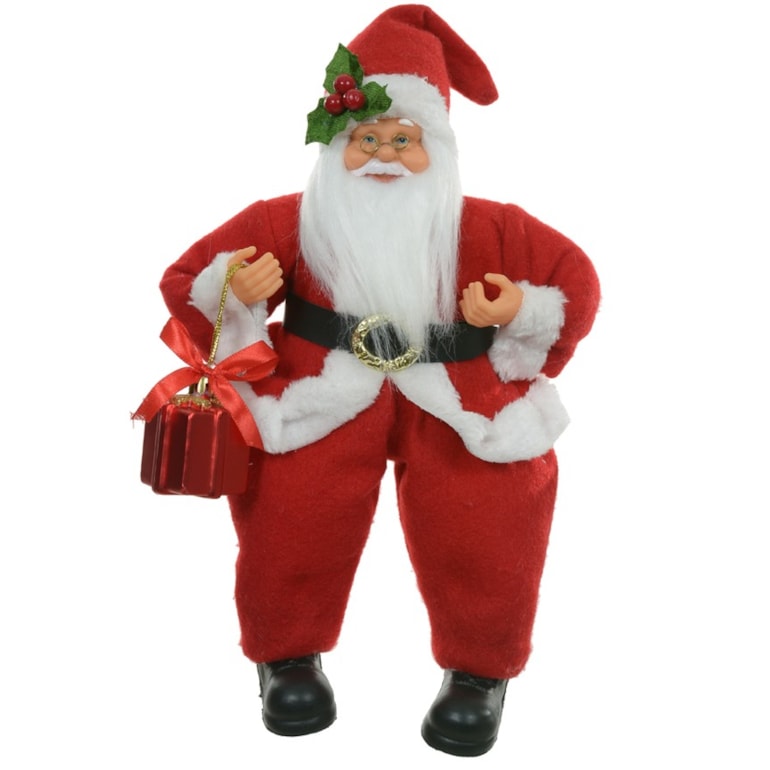 Papai Noel Sentado Vermelho e Branco 30cm