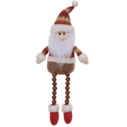 Papai Noel Sentado Vermelho e Marrom 52cm