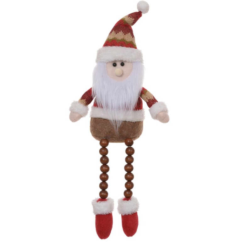 Papai Noel Sentado Vermelho e Marrom 52cm