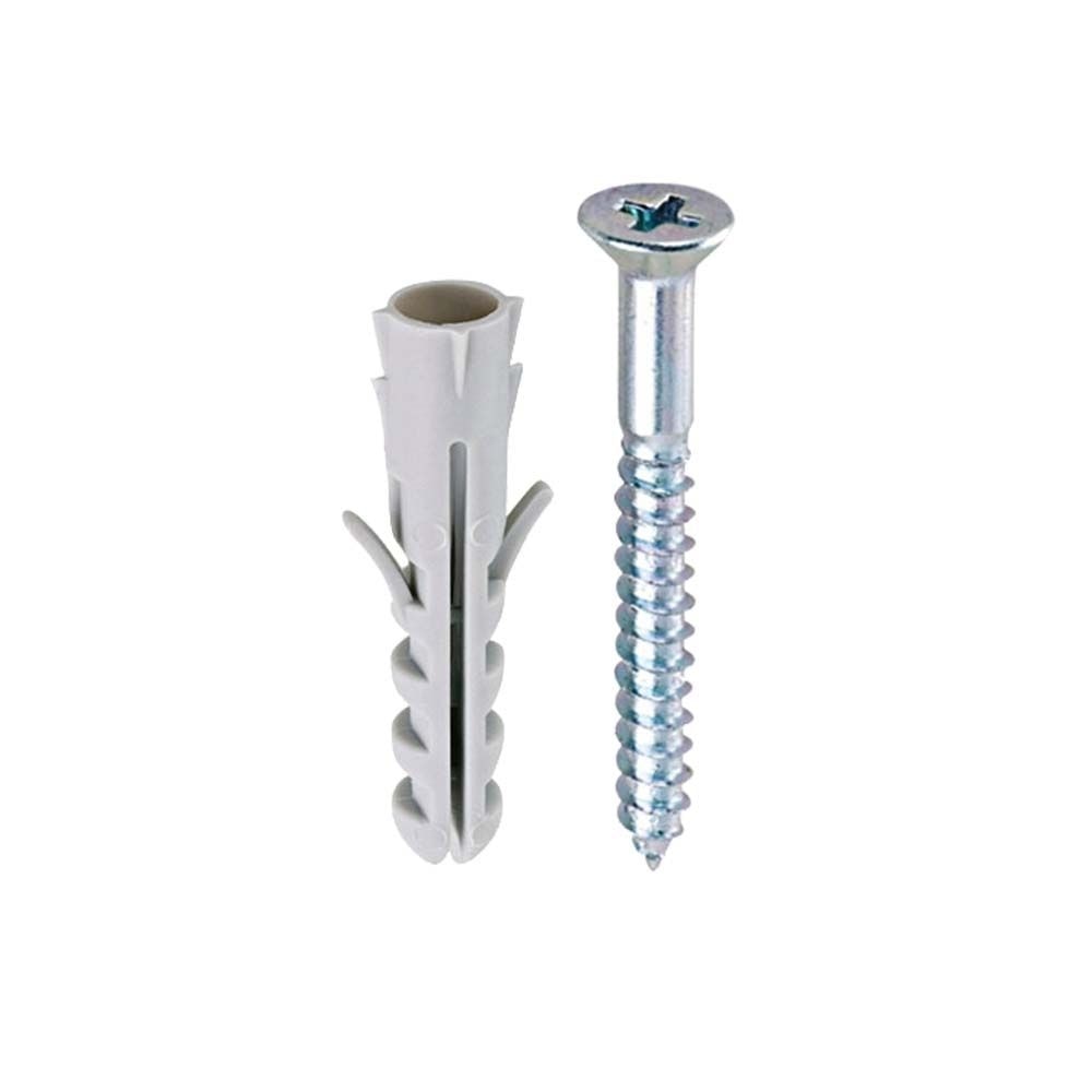 Parafuso Cabeça Chata Fenda Phillips com Bucha Nylon 07mm Bemfixa