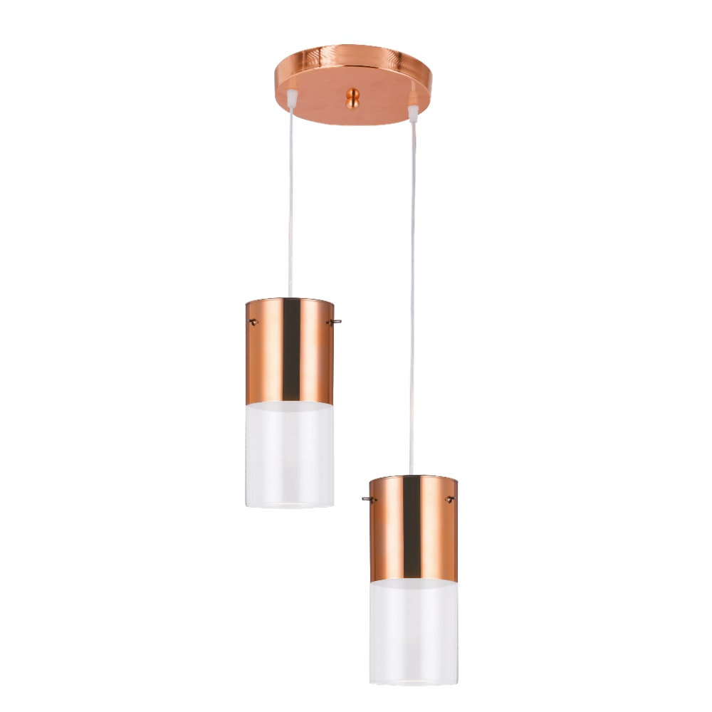 Pendente First 2 Luzes E27 170Ax120cm Cobre Bronzearte