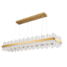 Pendente Led Lowy Retangular 120cm 40w 3000k Dourado Nissilight