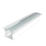 Perfil De Embutir em Aluminio Branco Way 2 Metros - 24mm x 14,2mm x 2000mm Bronzearte