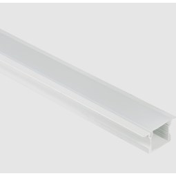 Perfil De Embutir em Aluminio Branco Way 2 Metros - 24mm x 14,2mm x 2000mm Bronzearte