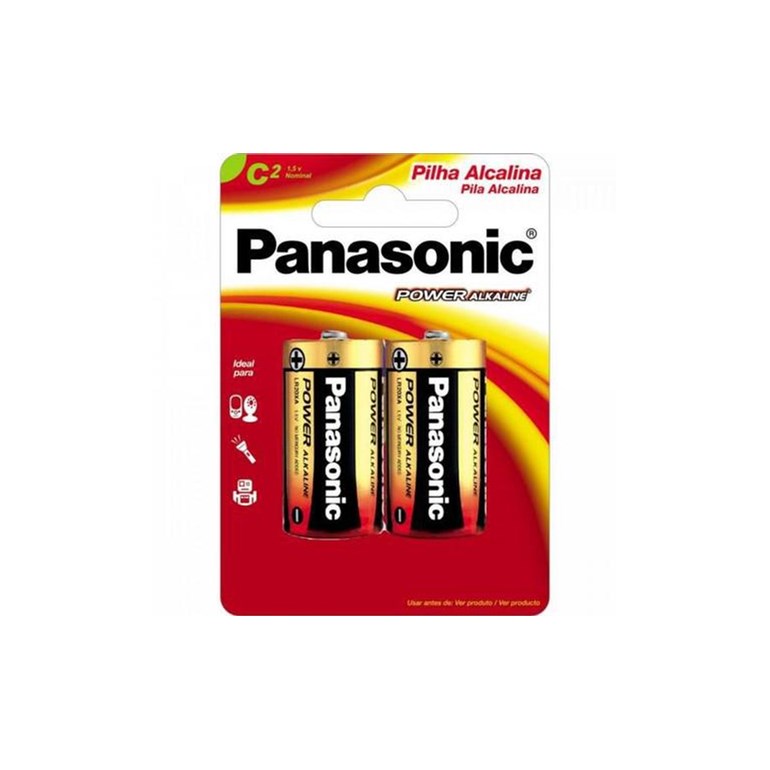Pilha Alcalina Média C 5219 2 Unidades Panasonic - Normatel