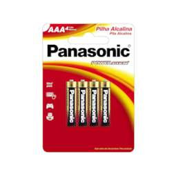 Pilha Alcalina Palito AAA 4und Panasonic 