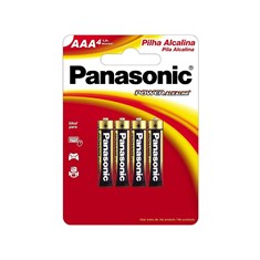 Pilha Alcalina Palito AAA 4und Panasonic 