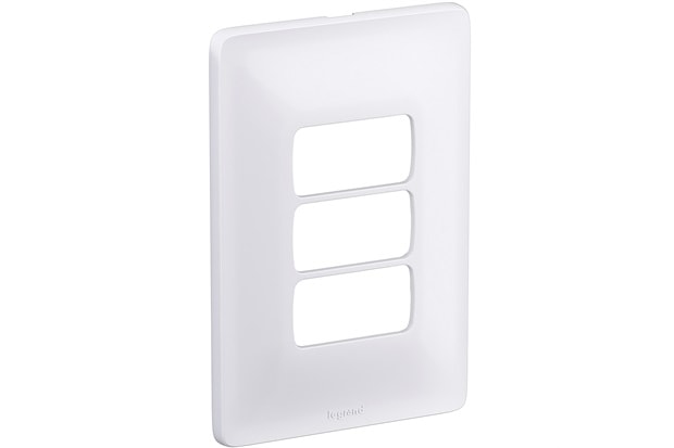 Placa 4x4 3+3 Postos Separados 680177 Zeffia Branco Pial