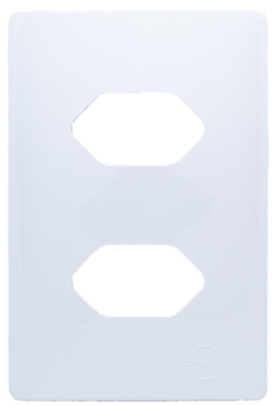 Placa 4x2 Tomada Dupla Branco Fosco Novara Dicompel