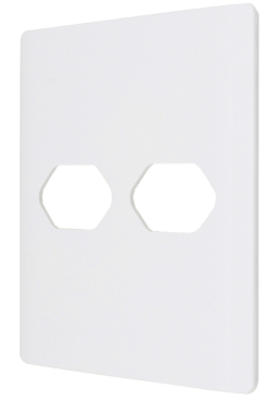 Placa 4X4 para 2 Tomadas 2P+T Branco Novara Dicompel
