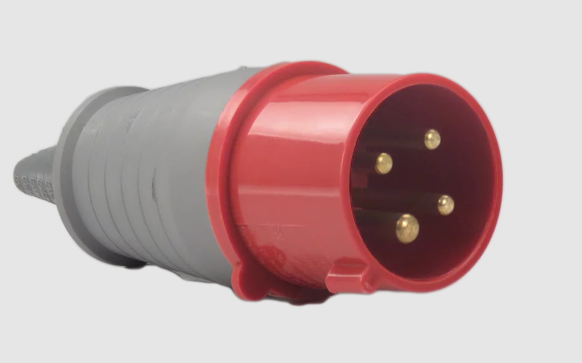 Plug 4P 032A 6H 380/440V IP44 Vermelho Soprano